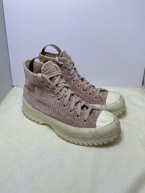 Converse Chuck Taylor Lugged 2.0 High Top Muave Velour Shoes A03243C Women 10
